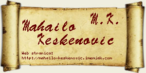 Mahailo Keskenović vizit kartica